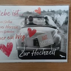 Karten, Augsburg, zur Hochzeit, KeraMik von Herz zu Herz