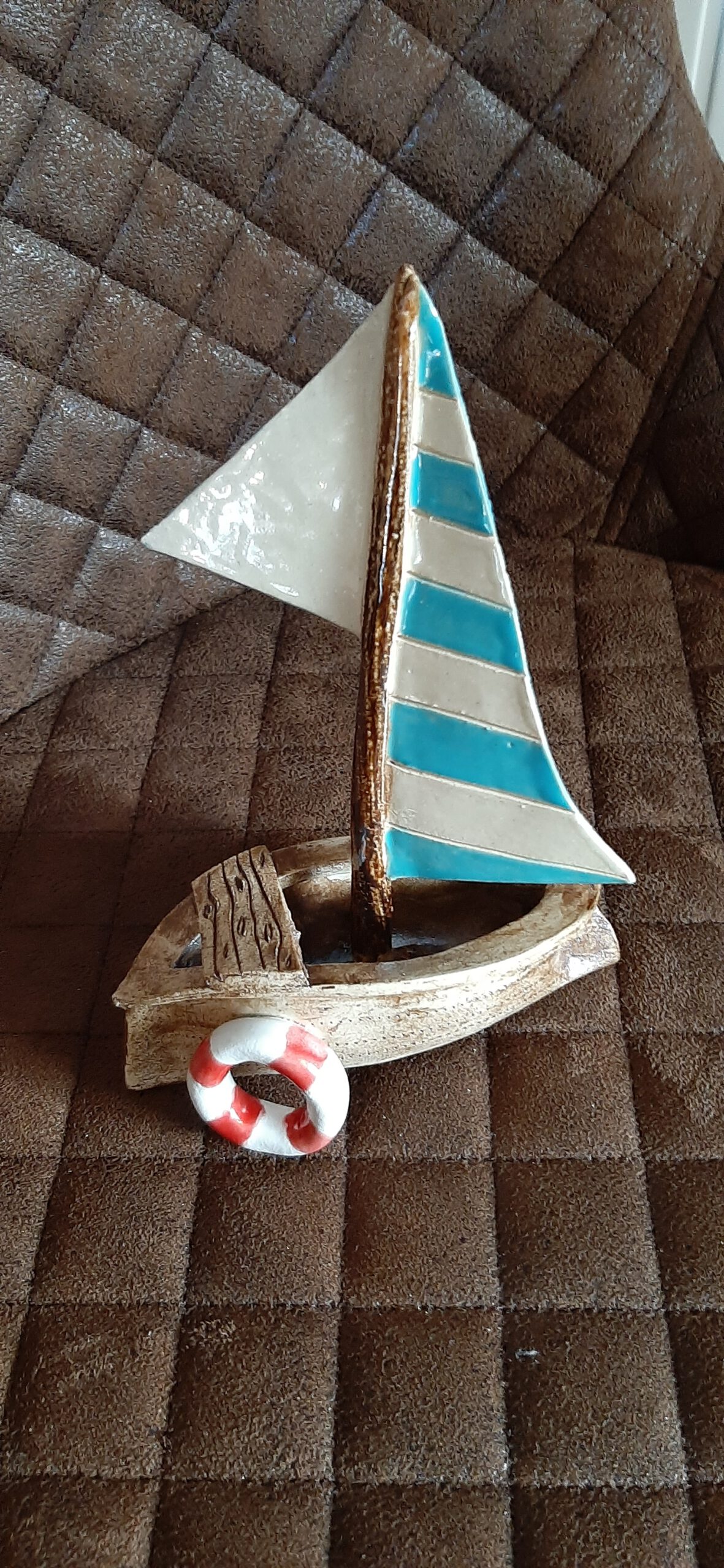 Segelschiff, Handarbeit, Keramikschiff, KeraMik von Herz zu Herz, Augsburg, Clay Artist