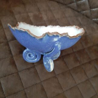Keramik Schale in blau/weiß, Handarbeit, Kunst aus Ton, im Herzen von Augsburg, KeraMik von Herz zu Herz, Clayartist, Geschenke von Hand gemacht, Raritäten