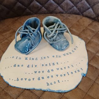 Babyschuhe, Keramik, KeraMik von Herz zu Herz, Augsburg, Handarbeit, Geschenke