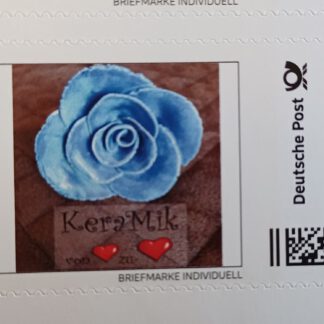 Briefmarke, Handarbeit, Keramik, Augsburg, KeraMik von Herz zu Herz,, Unikate, Karten, Rose