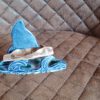 Segelschiff auf Welle, maritime Szene aus Keramik, handgefertigte Meeres Szene, originelles Segelschiff, KeraMik von Herz zu Herz , Clay Artist