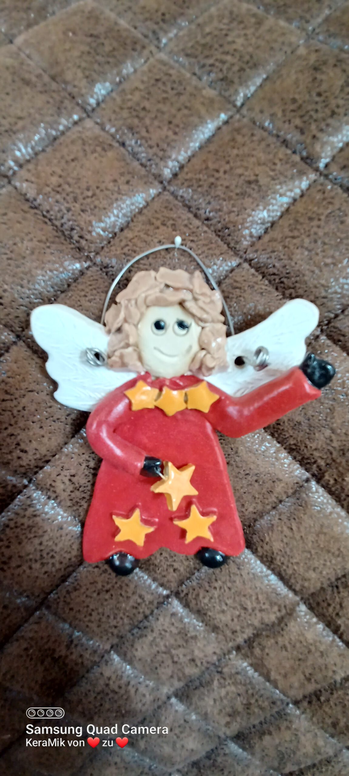 Engel, handgefertigtes Engelchen, Keramik Engel, individuelle Keramik Kunst, Clayart, KeraMik von Herz zu Herz
