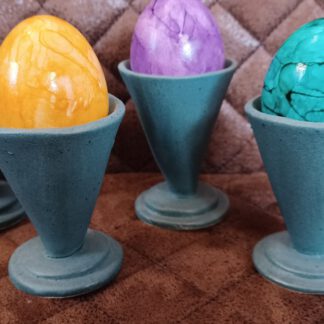 matt grün blaue Eierbecher, Keramik Eierbecher Set , individuelles Keramik Eierbecher Set, handgefertigte Eierbecher, KeraMik von Herz zu Herz,