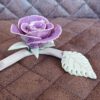 Rose, Rosen Ast, Keramik Rosen Ast, originelle Keramik Kunst, Clay Artist, Amethyst farbige Rose, immer blühende Rose, handgefertigte Amethystfarbene Rose, KeraMik von Herz zu Herz