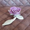 Rose, Rosen Ast, Keramik Rosen Ast, originelle Keramik Kunst, Clay Artist, Amethyst farbige Rose, immer blühende Rose, handgefertigte Amethystfarbene Rose, KeraMik von Herz zu Herz