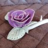 Rose, Rosen Ast, Keramik Rosen Ast, originelle Keramik Kunst, Clay Artist, Amethyst farbige Rose, immer blühende Rose, handgefertigte Amethystfarbene Rose, KeraMik von Herz zu Herz