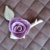 Rose, Rosen Ast, Keramik Rosen Ast, originelle Keramik Kunst, Clay Artist, Amethyst farbige Rose, immer blühende Rose, handgefertigte Amethystfarbene Rose, KeraMik von Herz zu Herz